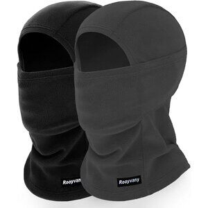 Women's Black/Dark Grey Balaclava Mask Windproof Lightweight Winter Face Mask